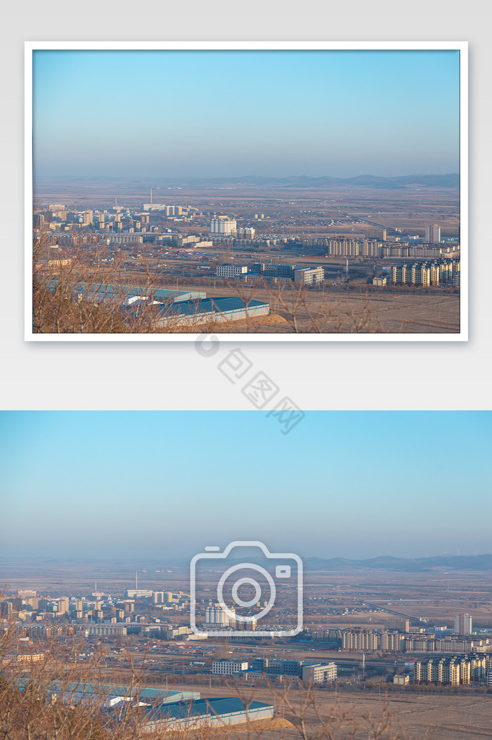 高清冬季北方小镇风景图图片