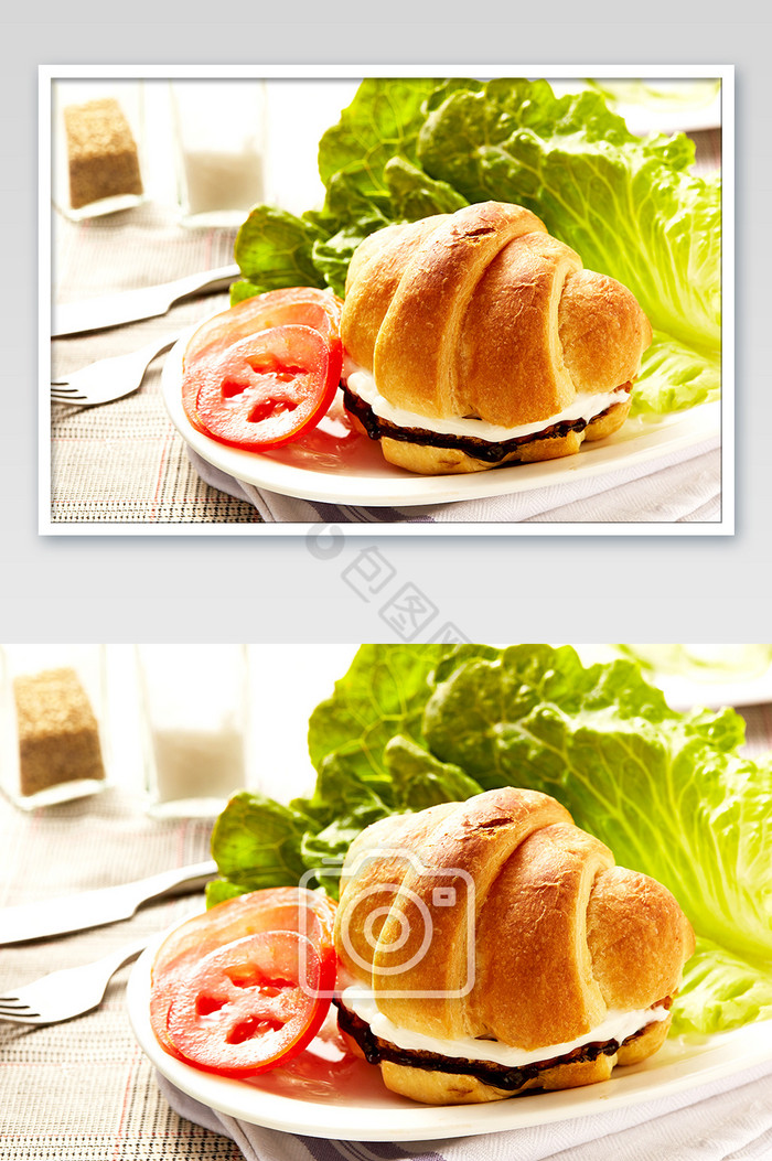高清美食黑胡椒汉堡摄影图图片