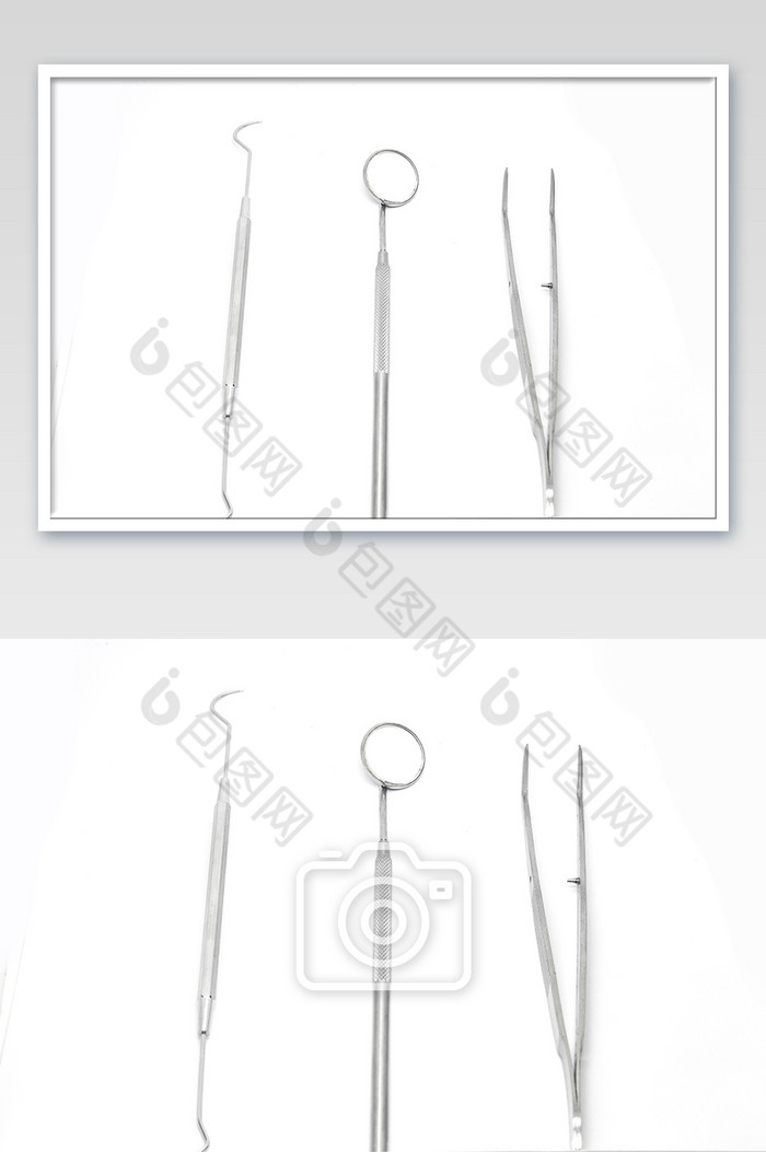 白底牙医设备的三件套摄影图图片图片