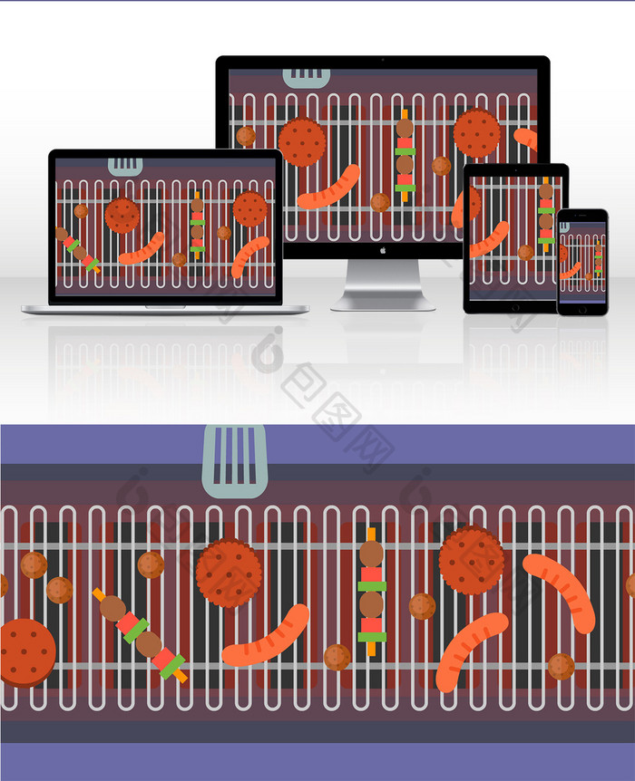 烤串美食gif动图Flash动画