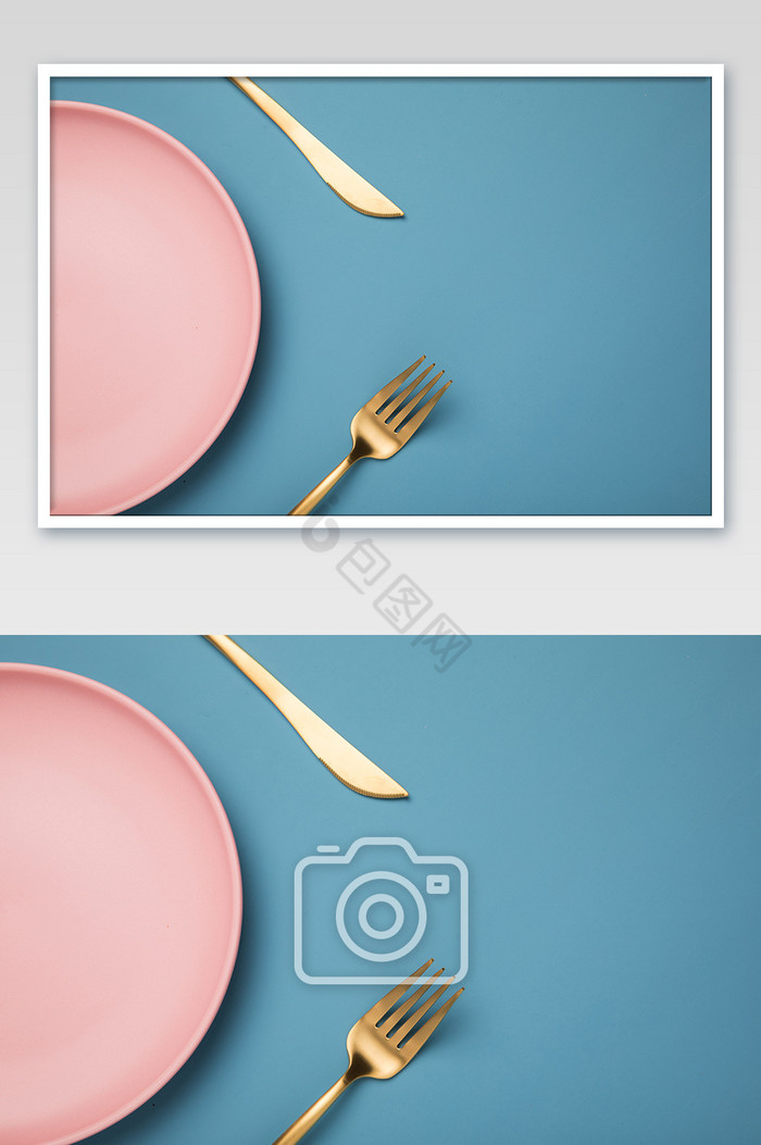 西餐餐具刀叉撞色图片
