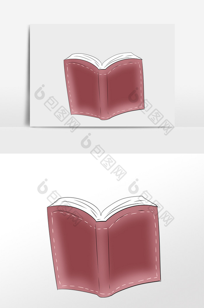 手绘赢在高考教育学习功课本子插画