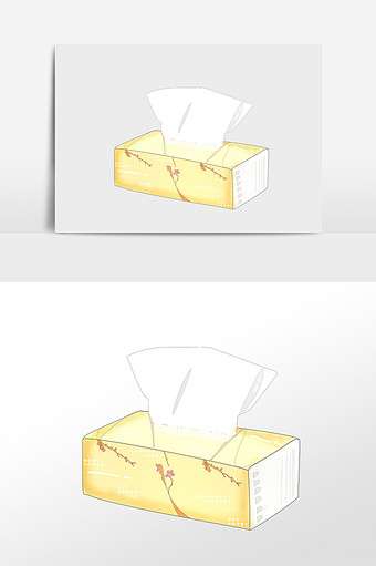 手绘夏季海滩旅行抽纸手纸插画图片下载