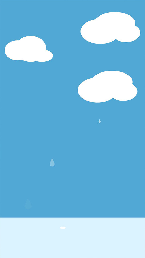 蓝色卡通多云下雨动画GIF动态插图图片