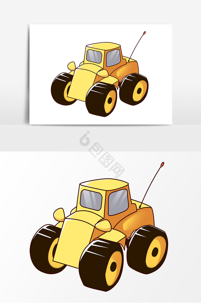 儿童节玩具车插画图片