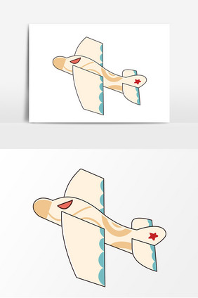 儿童节飞机卡通元素
