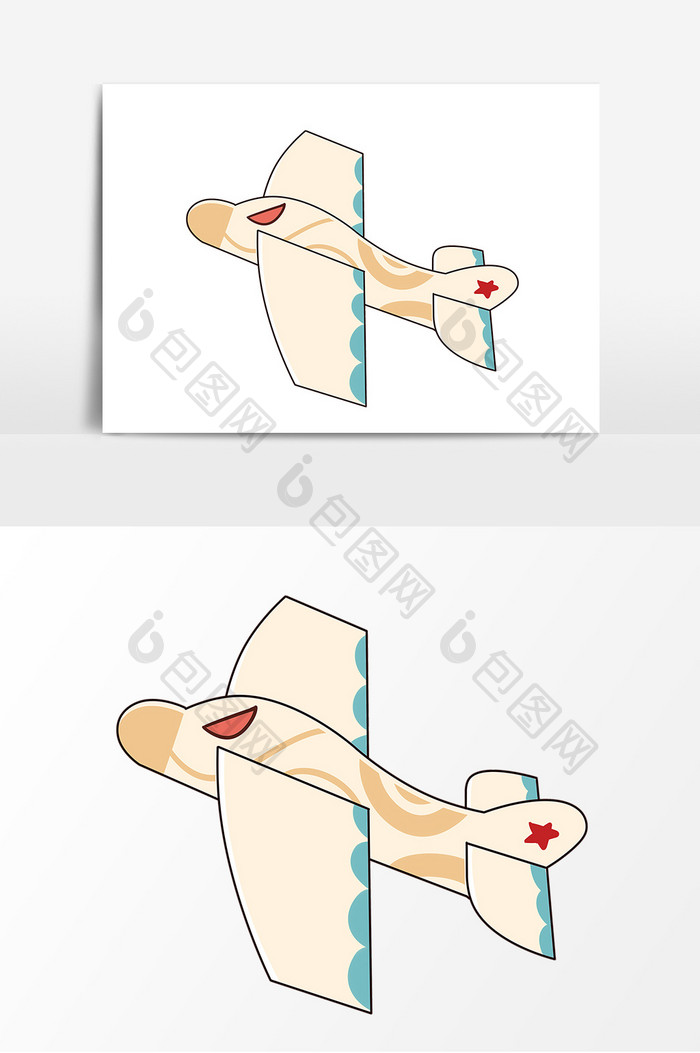 儿童节飞机卡通元素