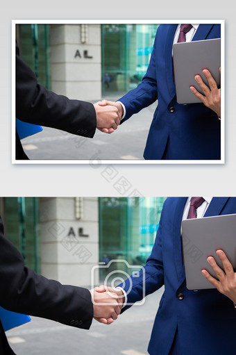 商务合作握手达成协议摄影图片