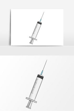 注射器医疗卫生形象元素