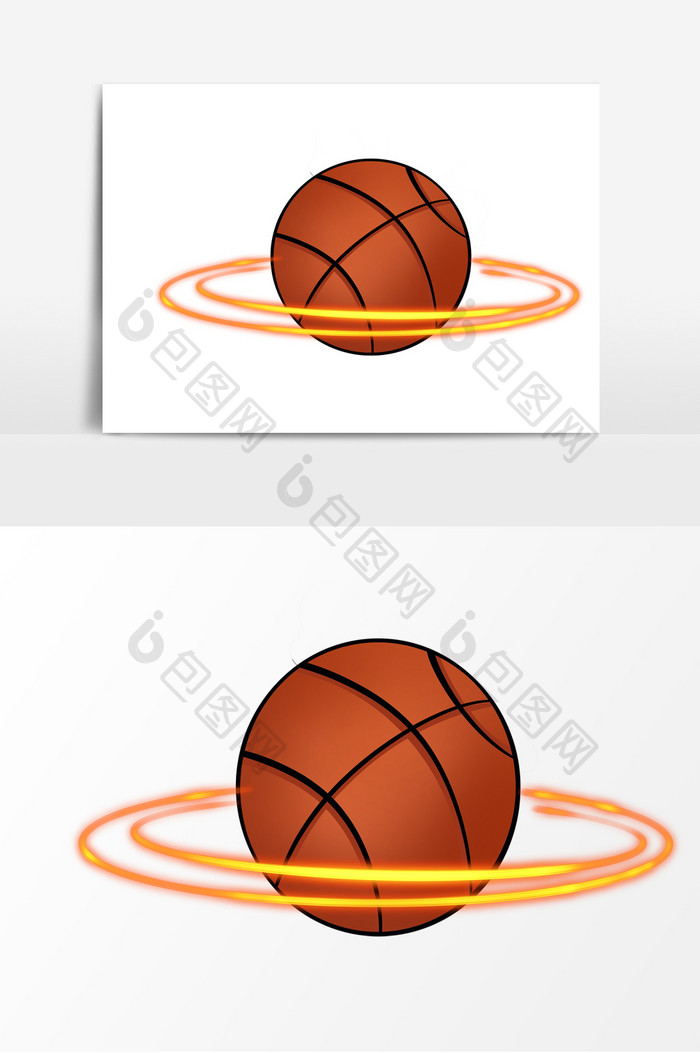 运动会篮球元素插画