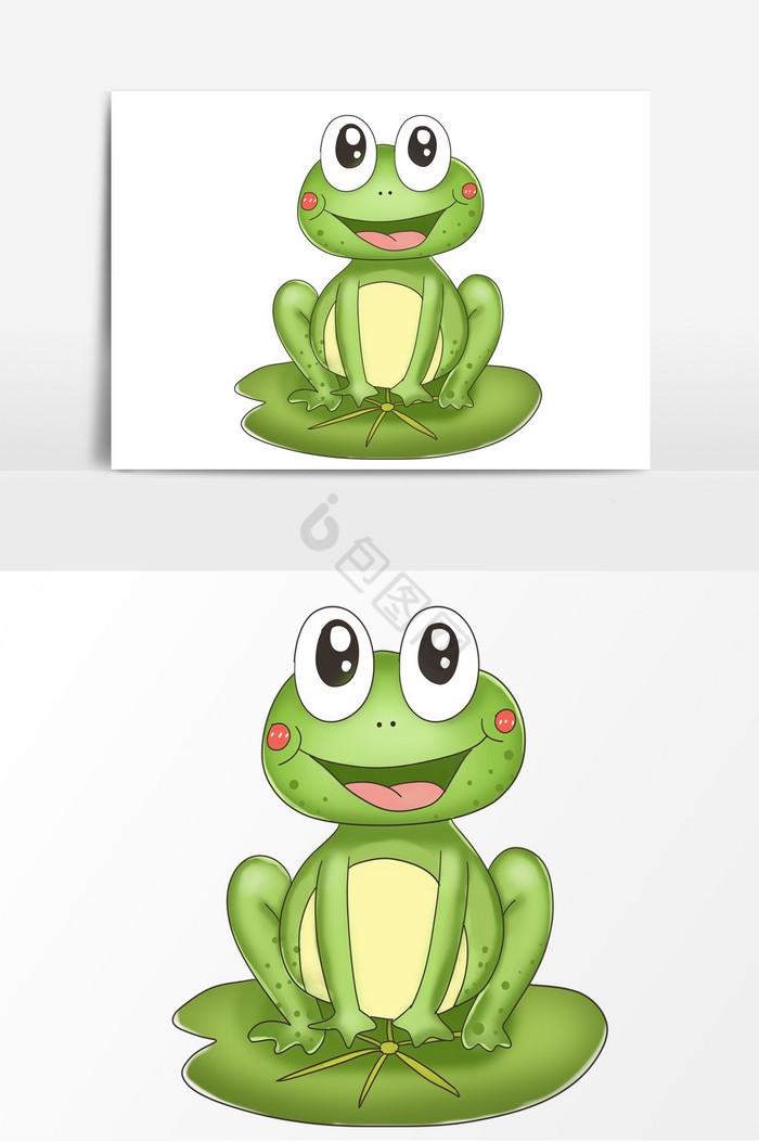 夏季动物青蛙形象图片