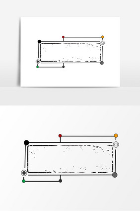 未来科技电子墨色线条边框元素