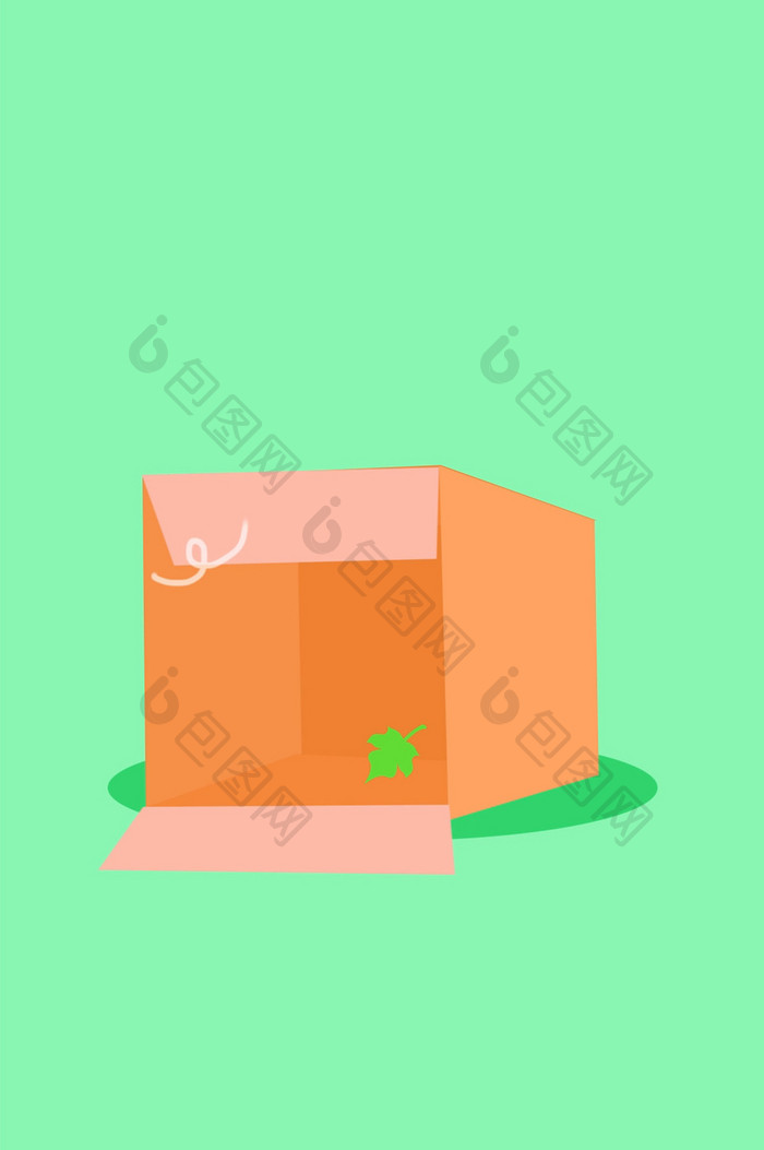绿色箱子打开缺省页GIF动画
