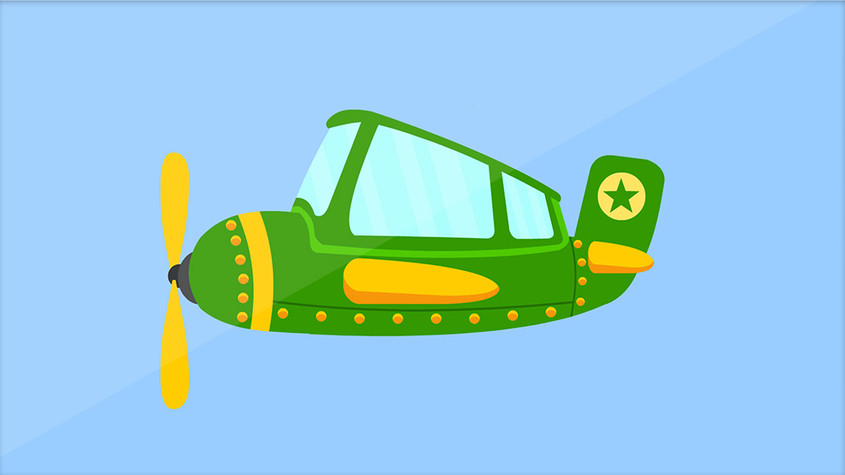 可爱卡通战斗机飞机动图GIF图片