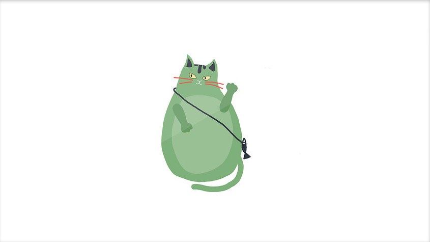 猫小绿系列表情包gif动态表情包招财猫