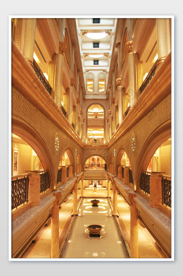 迪拜酒店室内空间气派大气摄影图