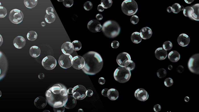 2组多彩透明气泡上升视频素材1