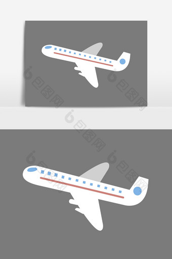 简约大气手绘卡通飞机装饰元素图片