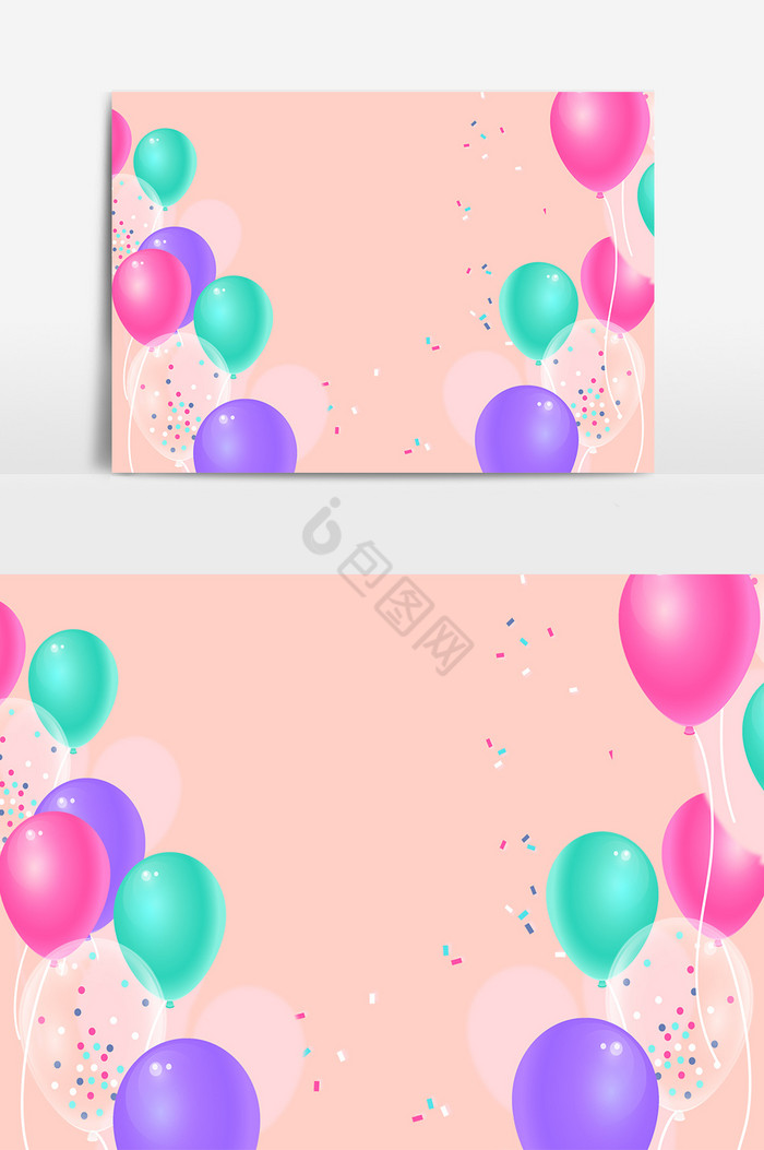 彩色透明气球装饰图片