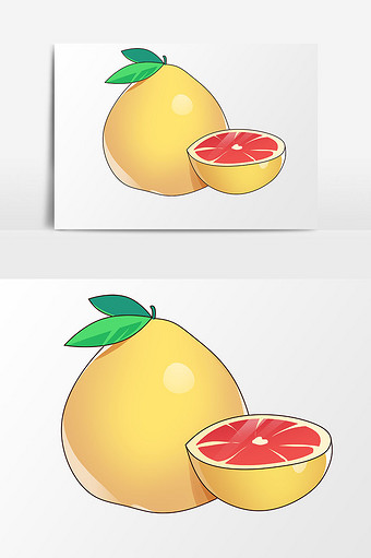 柚子简笔画图片带颜色图片