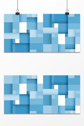 几何堆叠简约透视扁平质感商务背景