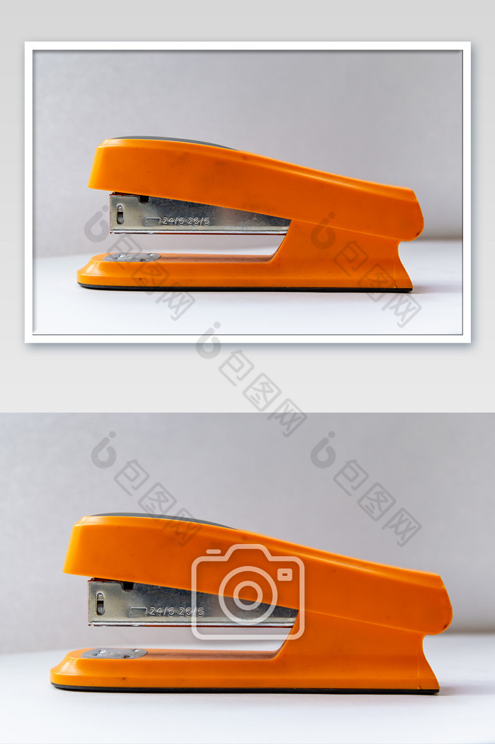 橙色订书机摄影图片图片