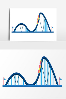 儿童节过山车形象元素