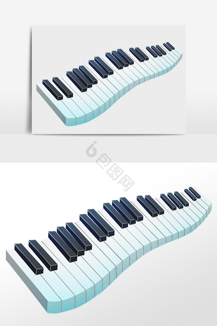 弹奏乐器钢琴键插画图片