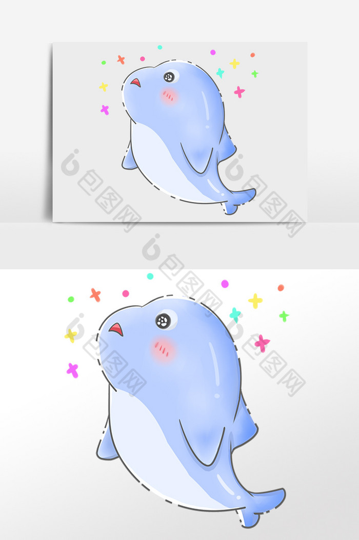 海洋水生物动物海豚插画图片图片