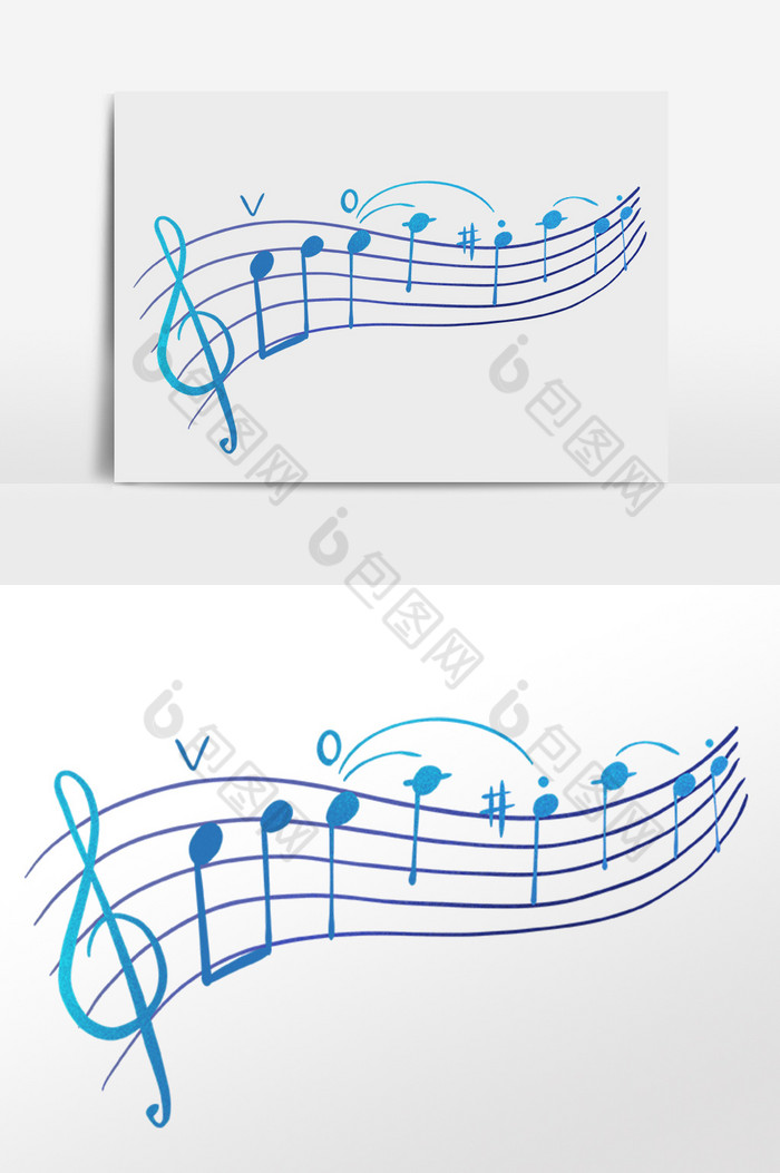 经典旋律动感音符乐符插画图片图片