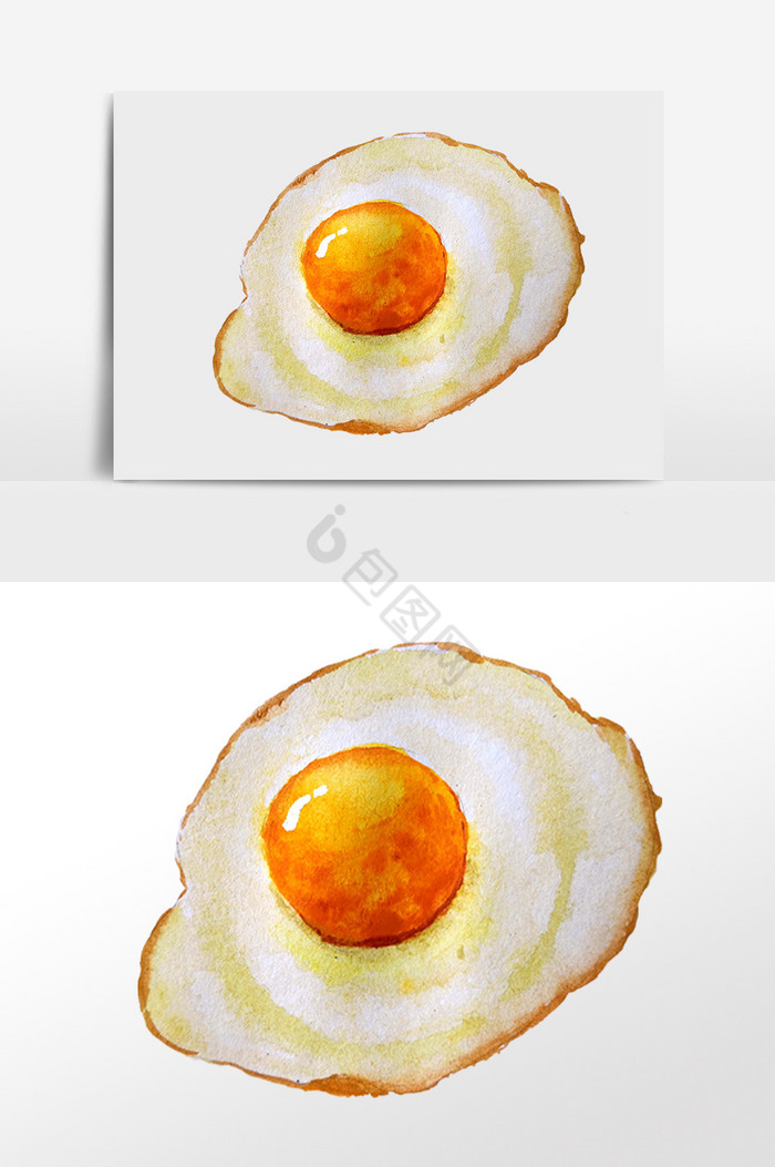 餐饮美味早餐煎蛋插画图片