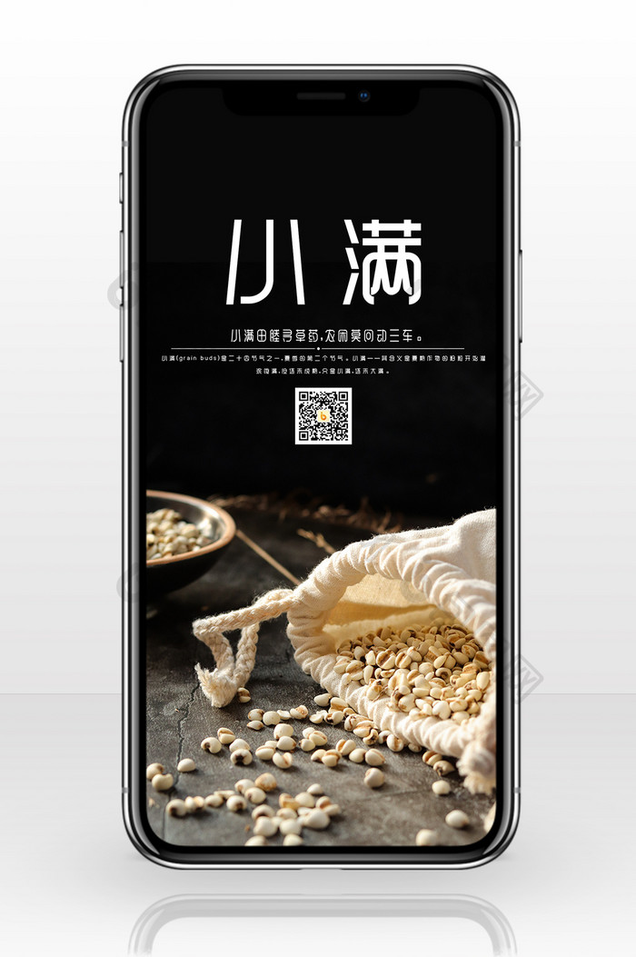 粮食粗粮薏米节气小满手机配图