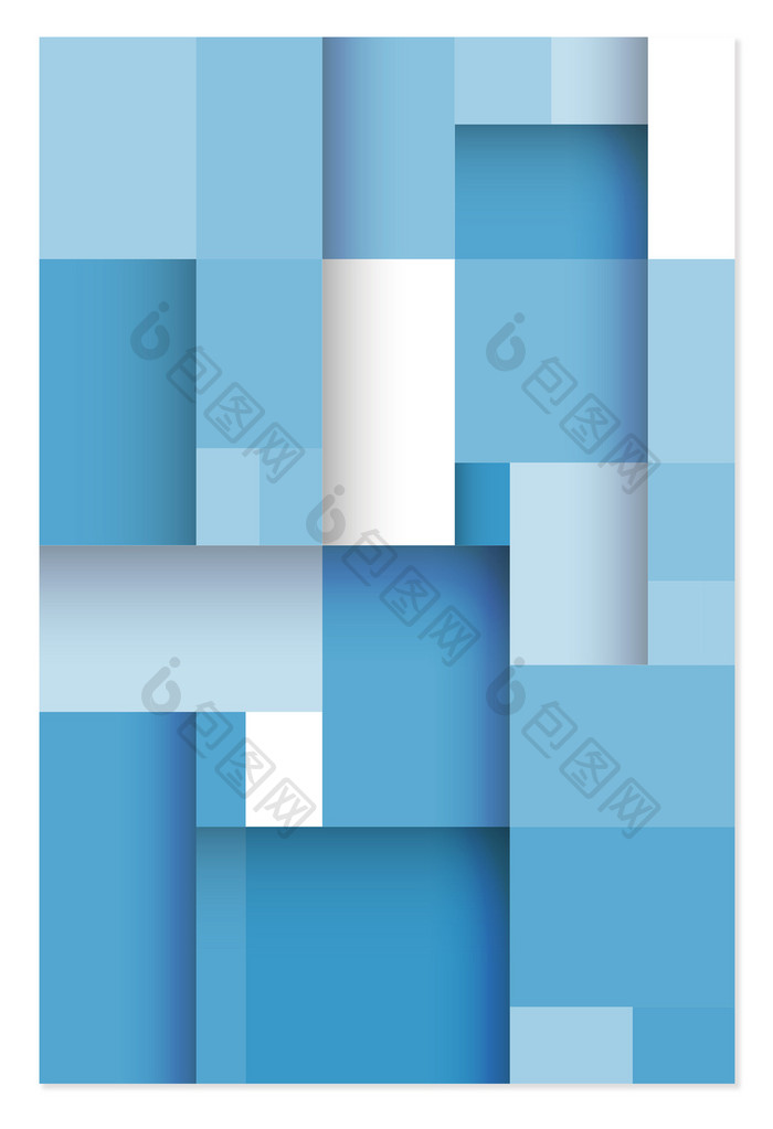 蓝色几何扁平多边形色块夏天抽象背景