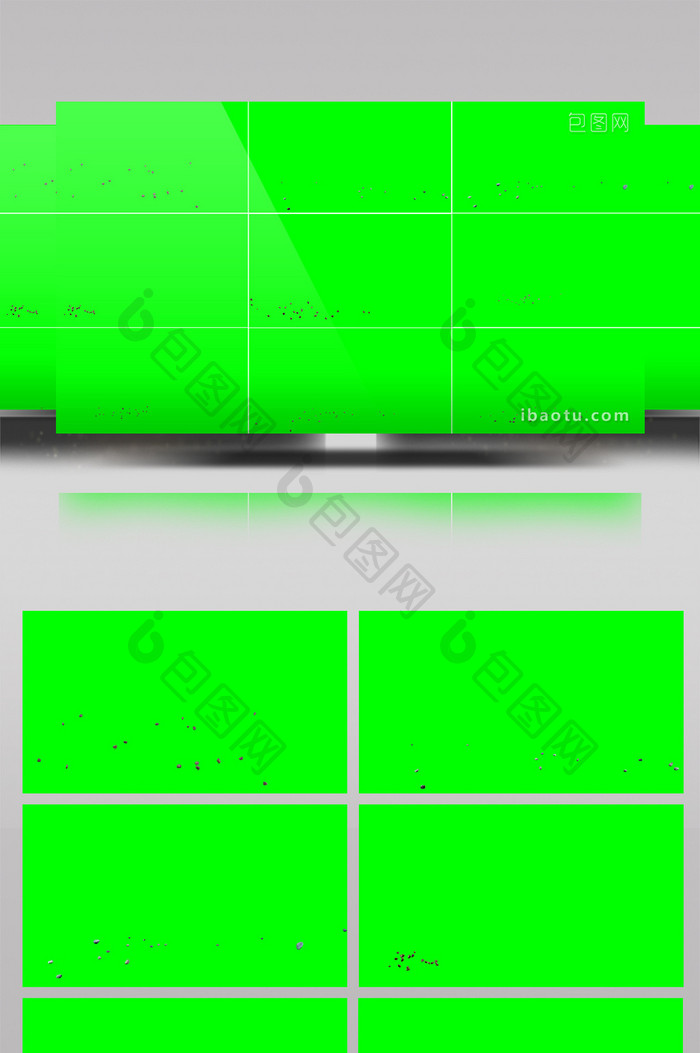 21组石头掉落特效绿屏抠像视频素材