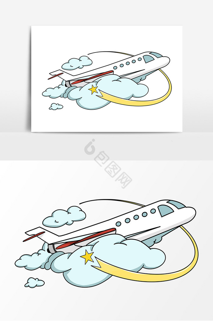 旅游飞机形象图片