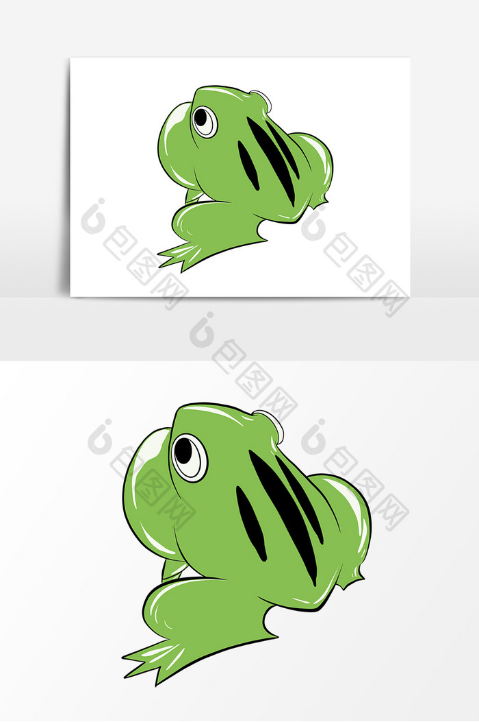 青蛙手绘卡通元素