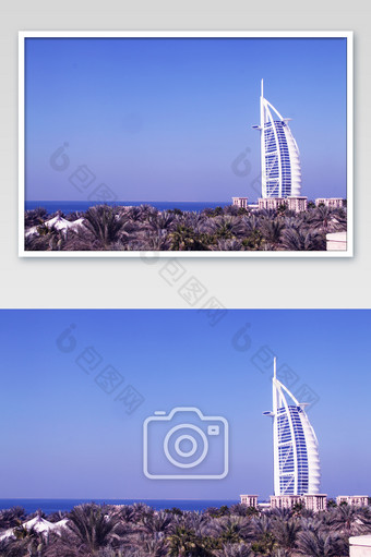 迪拜帆船酒店度假休闲摄影图图片