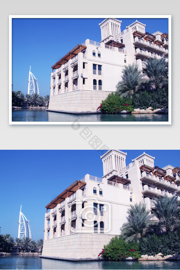 迪拜宏伟建筑物酒店大气摄影图图片