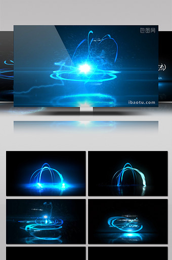炫酷电流灯光logo片头开场特效AE模板图片