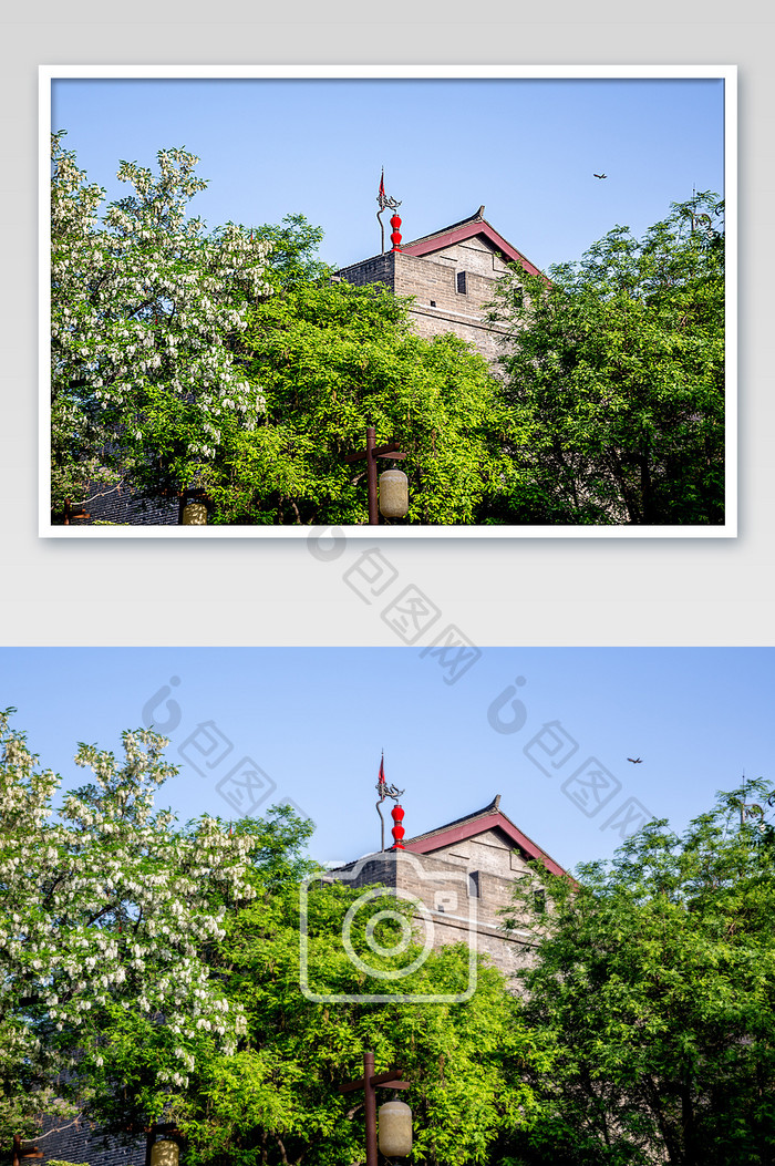 西安古城墙风景摄影图片