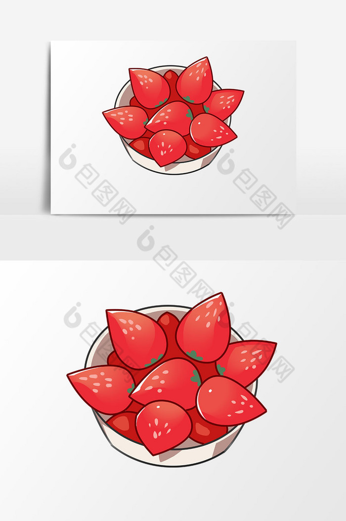 夏天水果草莓拼盘免扣图片图片