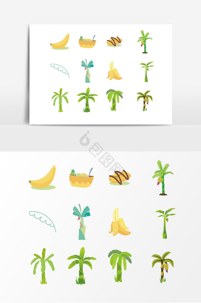 香蕉树木植物图片