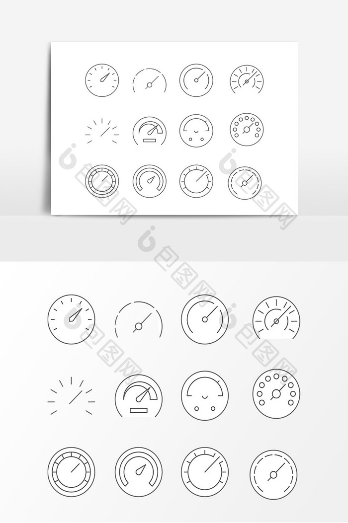 几何线条仪表盘矢量素材