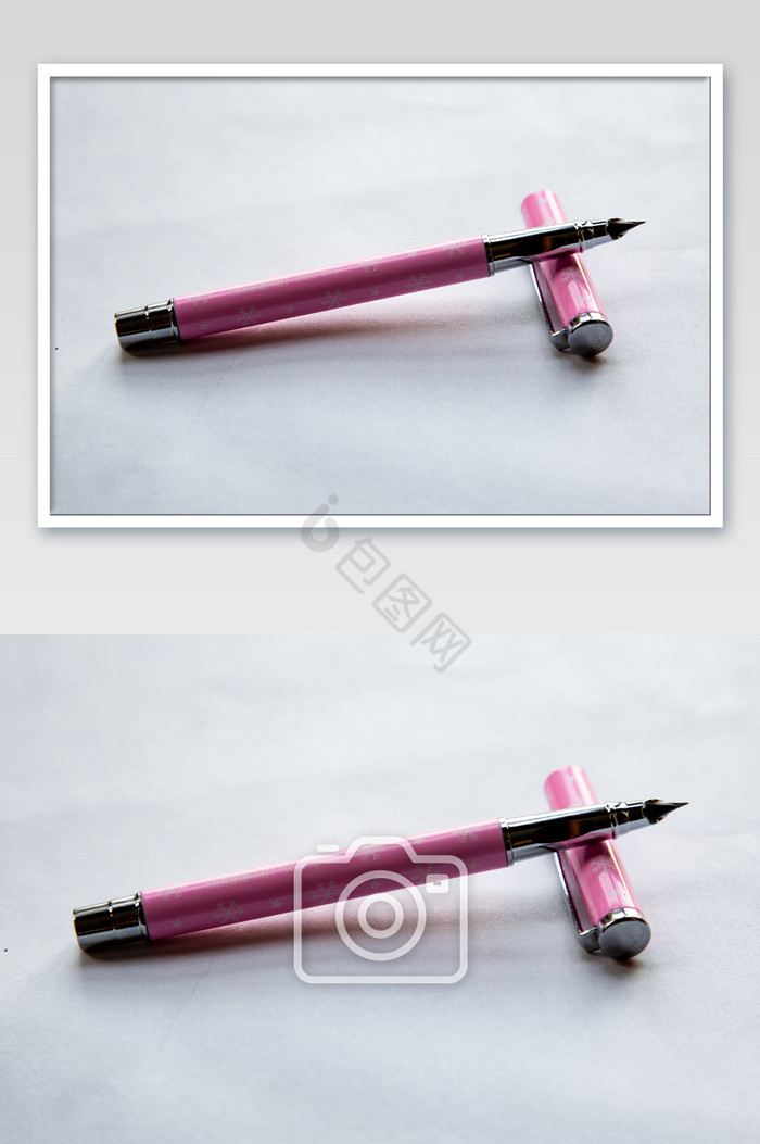 粉色钢笔摄影图片