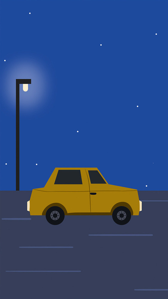 汽车后备箱打开gif动态插画纹理旅行插画方格地面条纹地面纹理地面