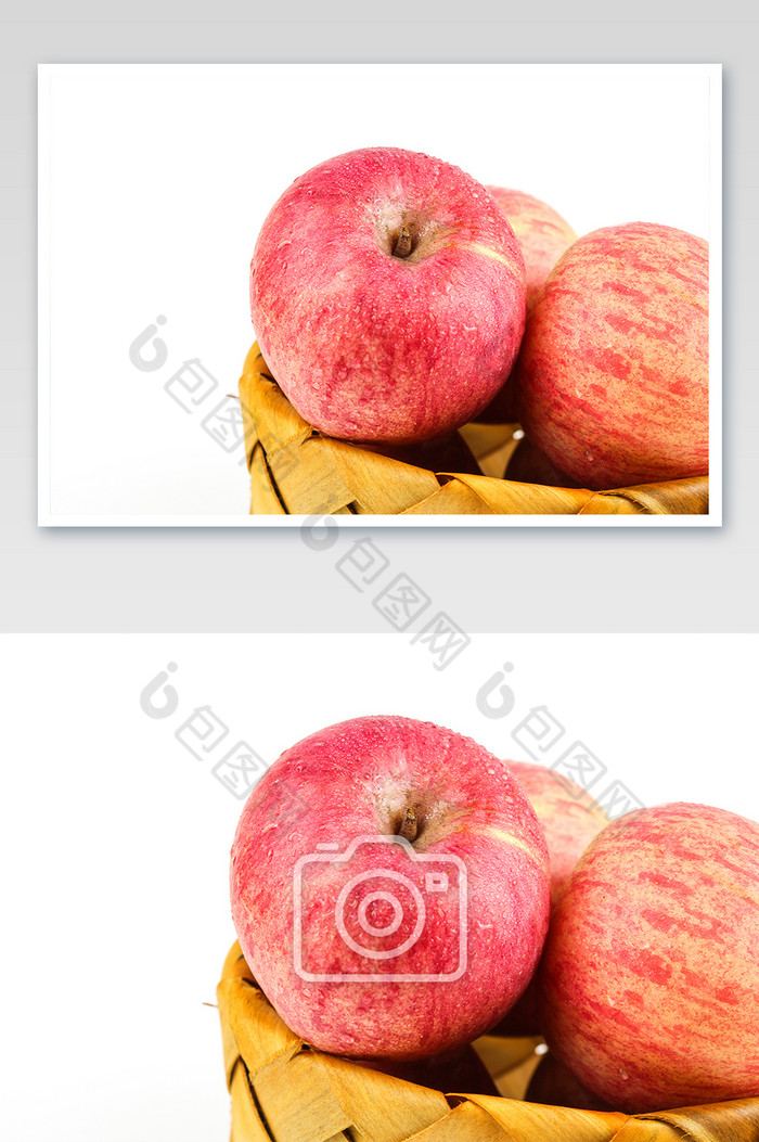 白底红苹果摄影图图片图片
