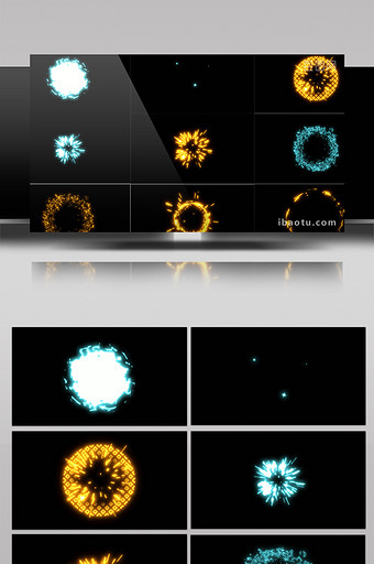 12组卡通光效粒子变化图片