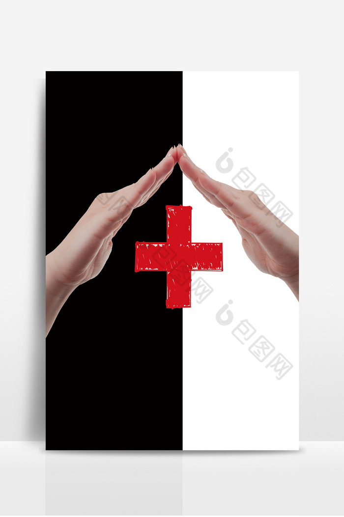 黑白双色红十字图图片图片