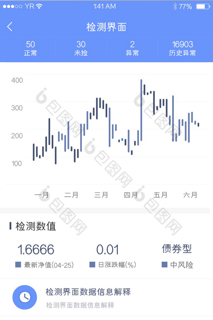 蓝黑色冷色调简约风数据信息界面