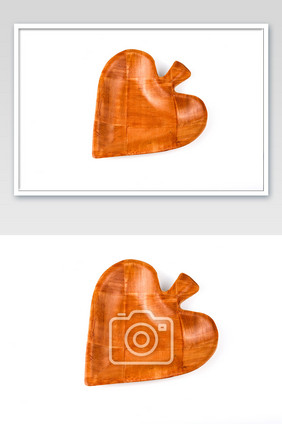 白底胡桃木盘摄影图